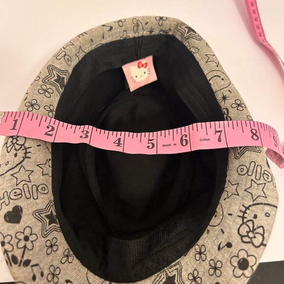 Hello Kitty Gray Fedora Hat with Pink Ribbon Bow – Sanrio 2014 – One Size - Picture 5 of 6
